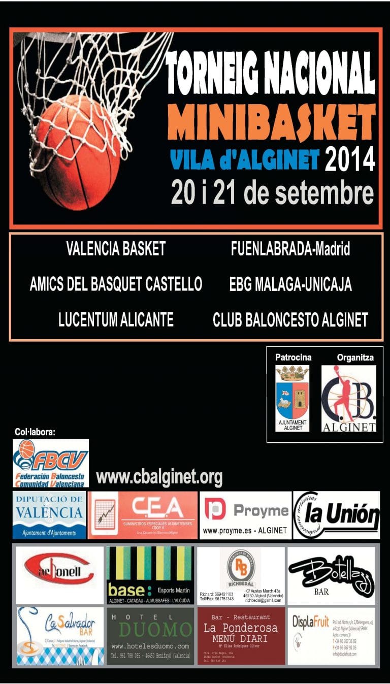XIV Torneo Nacional Minibàsquet Vila d’Alginet